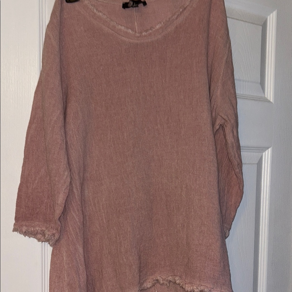 Elegant Mauve Long Sleeve Top